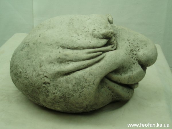 Каменные головы. Нюма. Искусственный камень. Н-15см.о21см. 2006г.